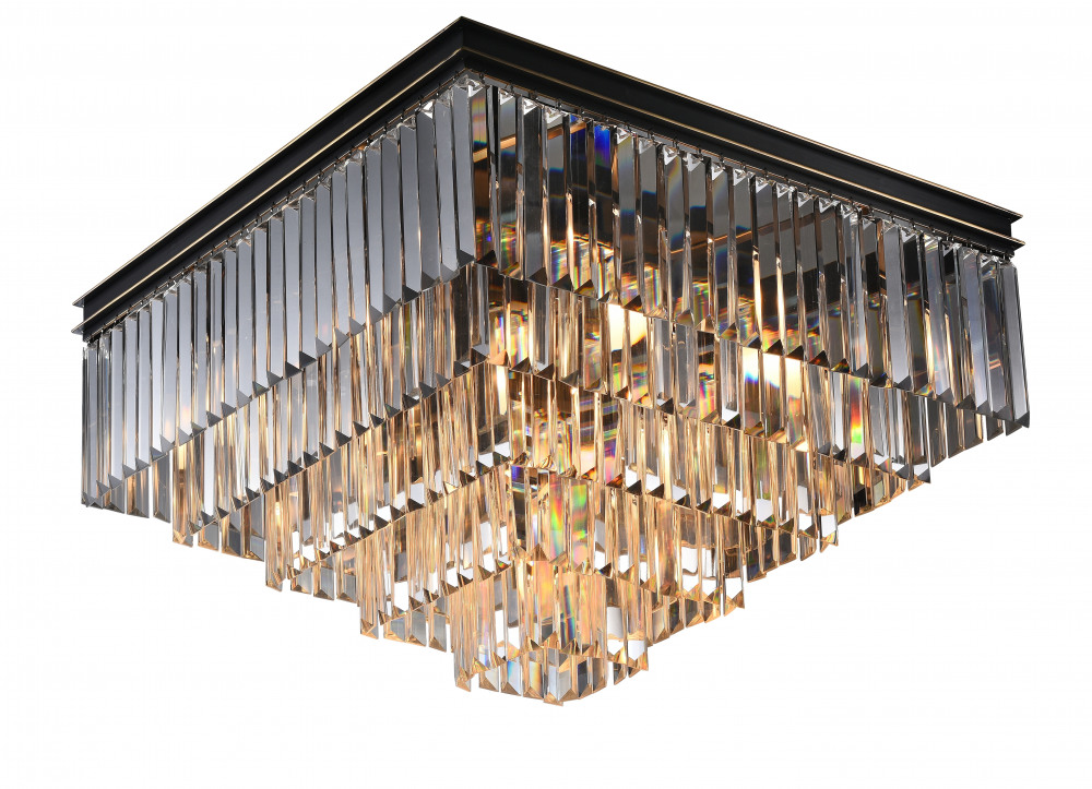 Потолочная люстра 31100 31112/PL black+gold
