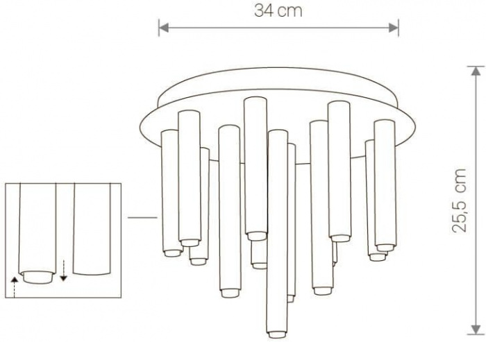 Потолочная люстра Stalactite 9054