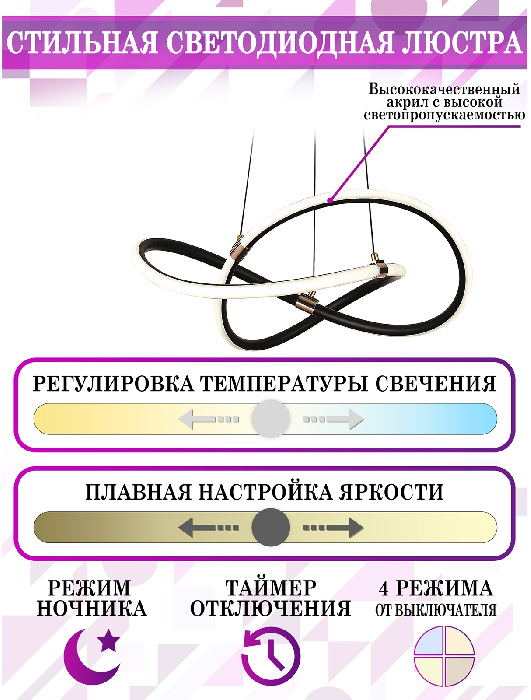 Потолочная люстра Smart Home LED LAMPS 81290