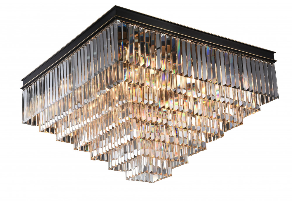Потолочная люстра 31100 31117/PL black+gold